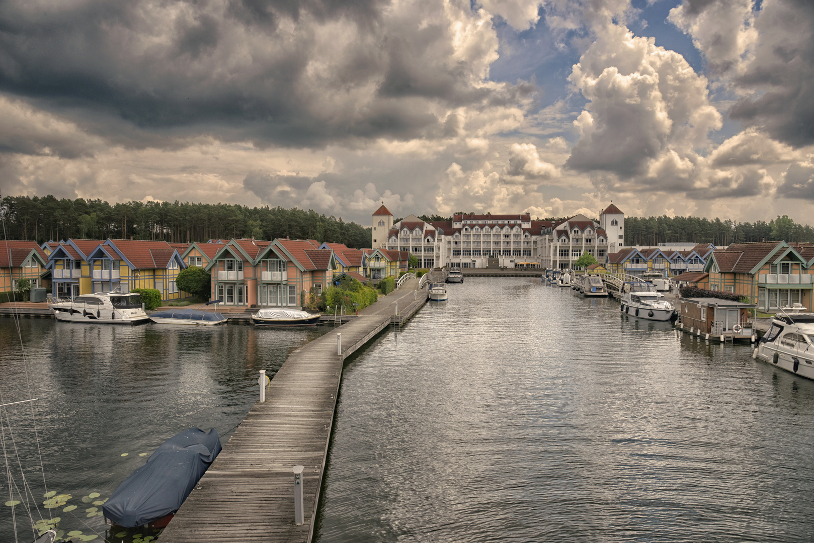 Rheinsber Hafen Dorf