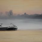 Rheinschifffahrt , Binnnenschiff auf dem Rhein höhe Wesseling