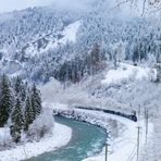Rheinschlucht, Winter und Dampf