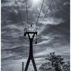 Rheinseilbahn im Gegenlicht