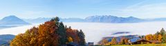 Rheintal im Nebel - Liechtenstein - Schweiz - Österreich