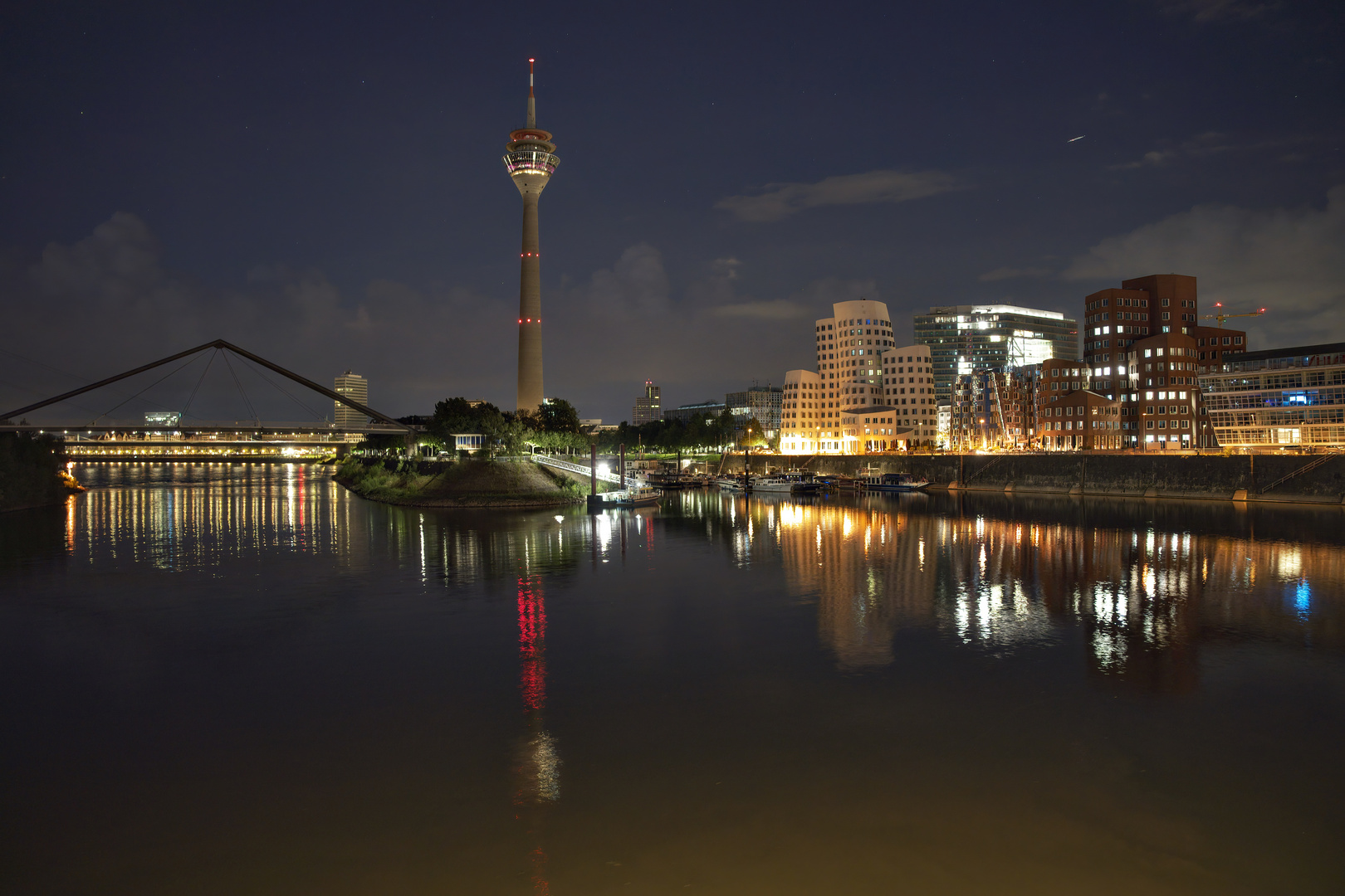 Rheinturm at Night