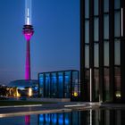 Rheinturm in Magenta