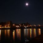 Rheinufer in Konstanz bei Nacht