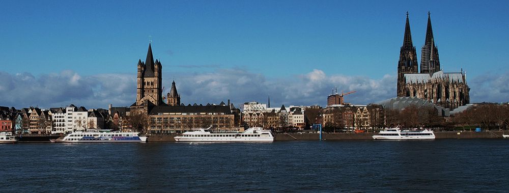 Rheinufer - Panorama - Köln