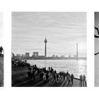 Rheinuferpromenade, Sonntag, Nachmittag, Winter, Sonne