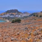 Rhodos, Blick auf Lindos und Akropolis