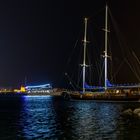 Rhodos Hafen bei Nacht