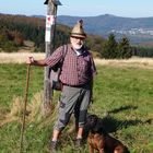 Rhön- Wanderer am Feuerberg