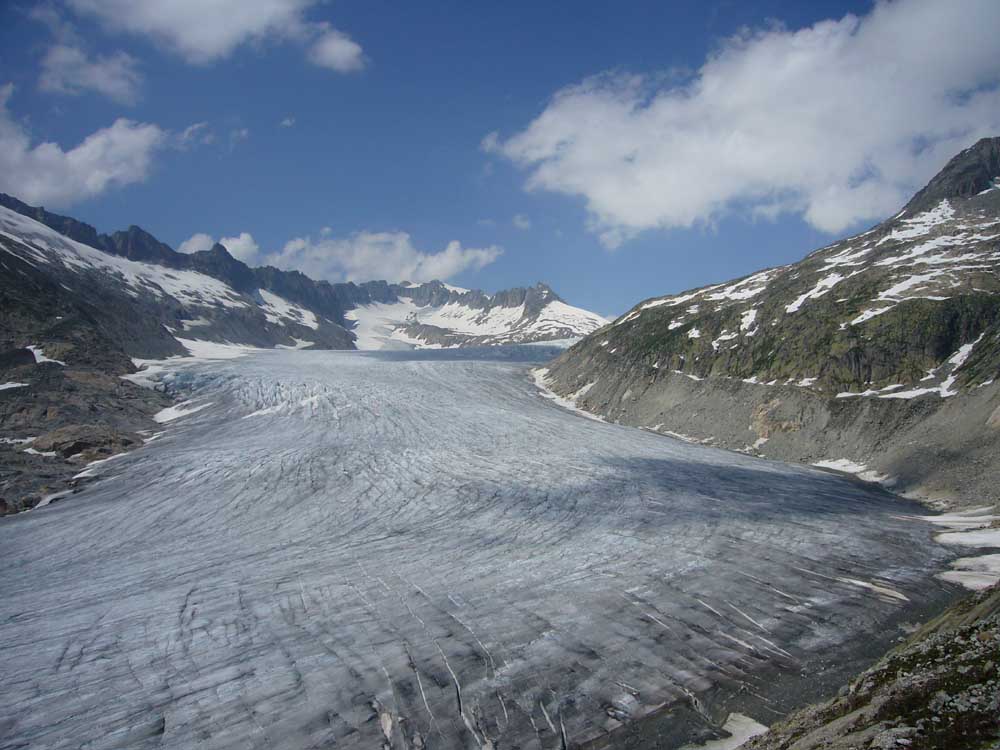 Rhône-Gletscher in der Schweiz