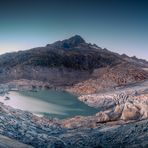 ^ Rhonegletscher in der Abenddämmerung ^