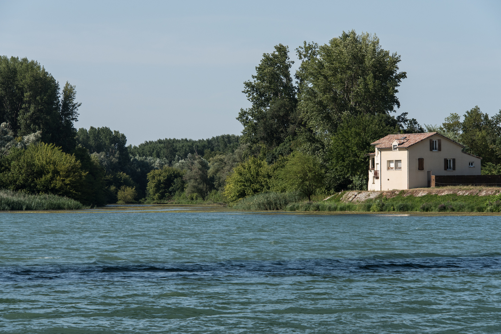 Rhônelandschaft bei Serrières