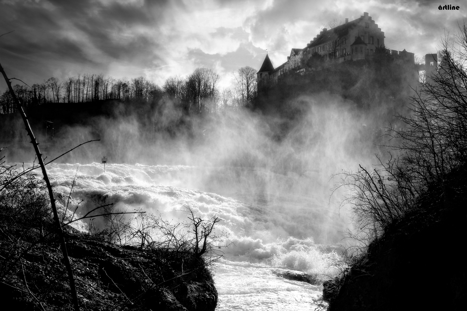 Rhyfall Neuhausen Swiss waterfall