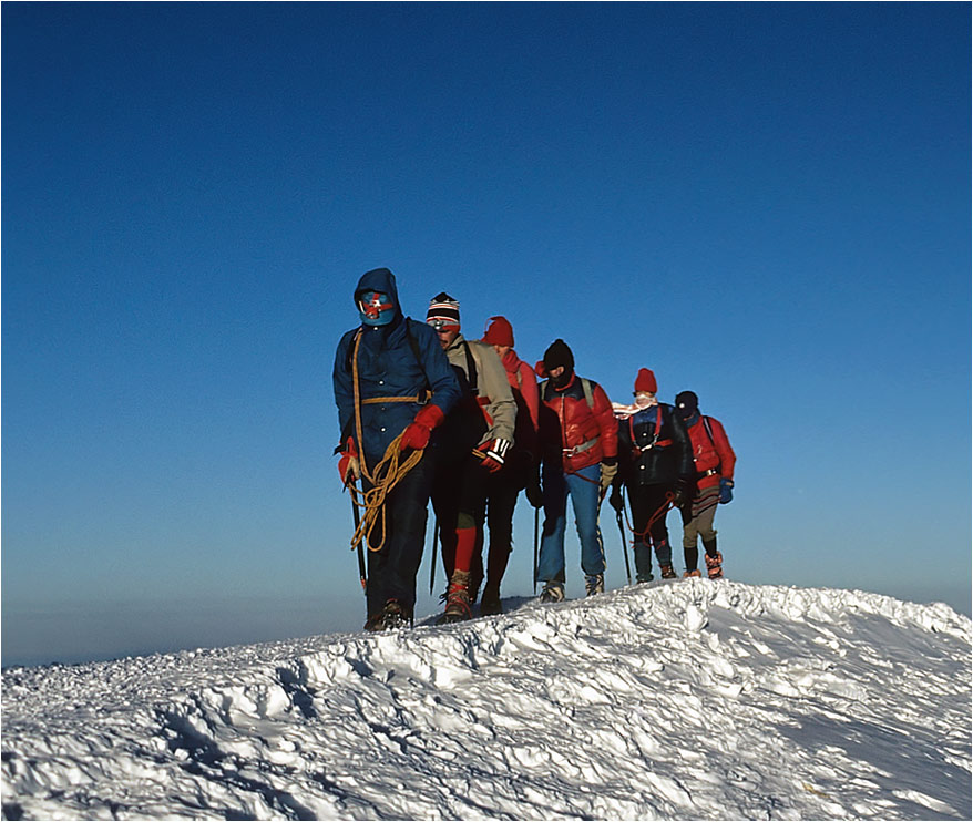 Rhythmus-Gruppe am Montblanc