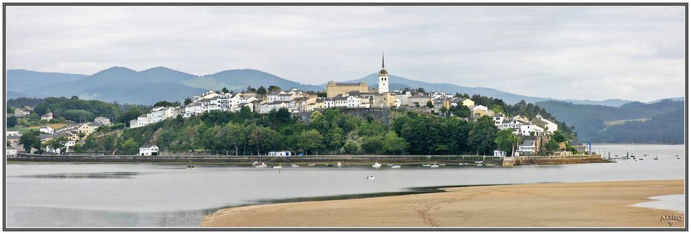 Ria del rio Eo, Castropol, Asturias. Panoramica (4 Img.)