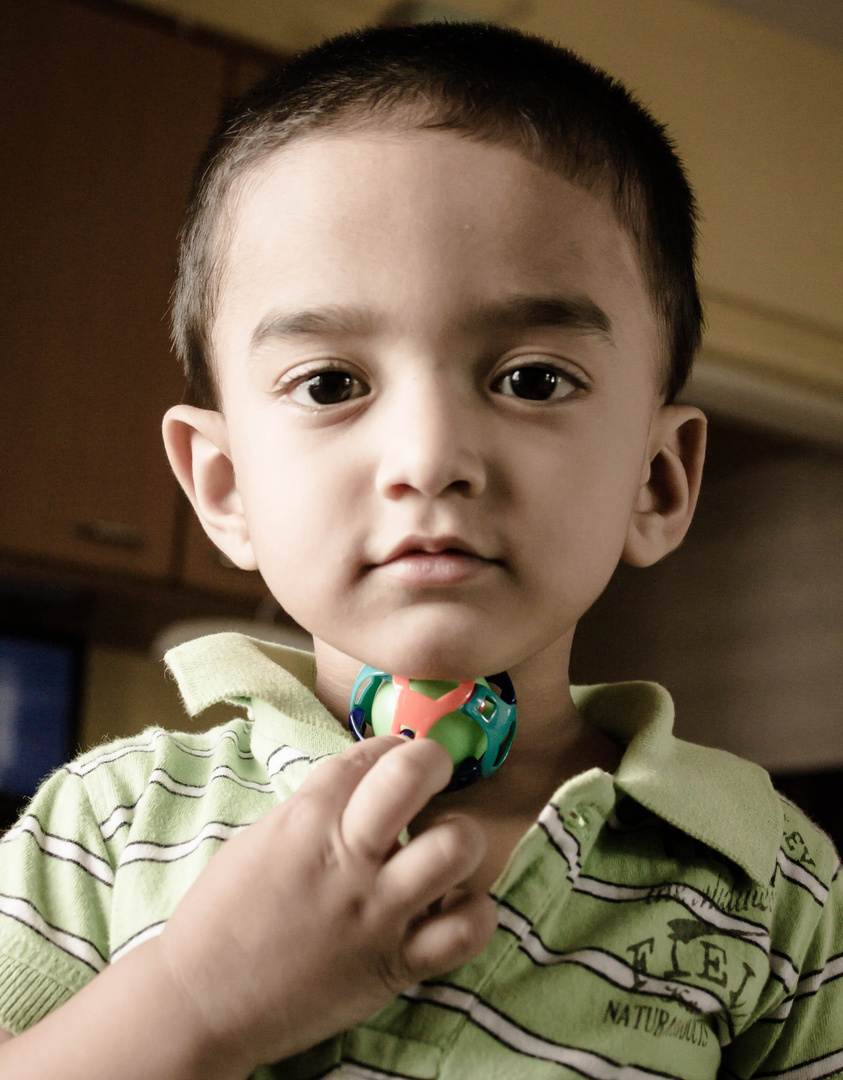 Riaan with a ball