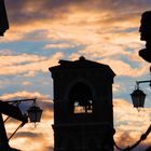 Rialtobrücke in Venedig im Sonenuntergang