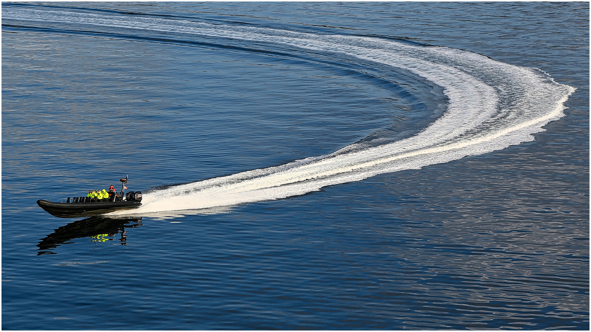 RIB Boot fahren auf dem OSLO-Fjord