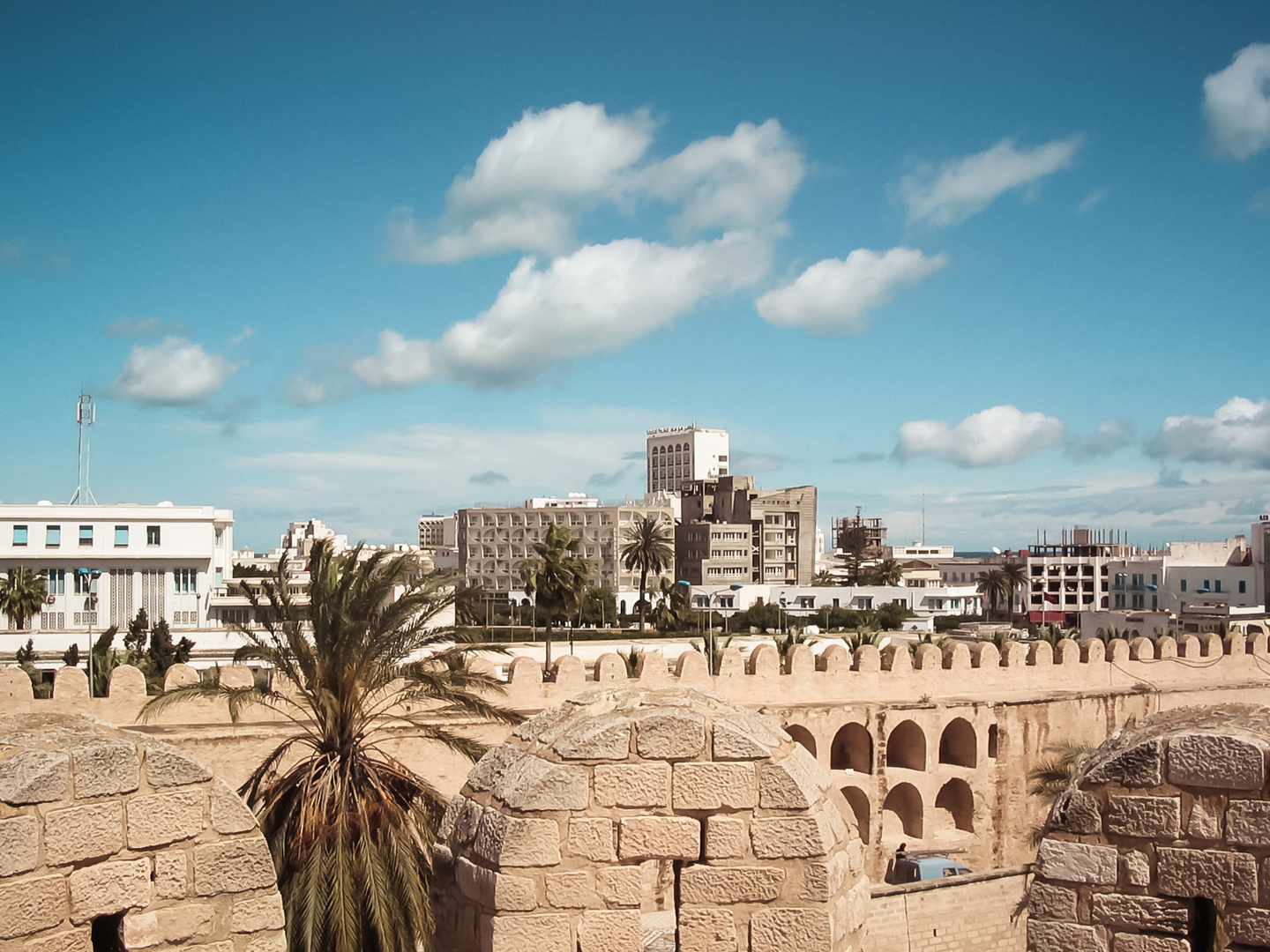 Ribat in Sousse mit Blick auf die Stadt