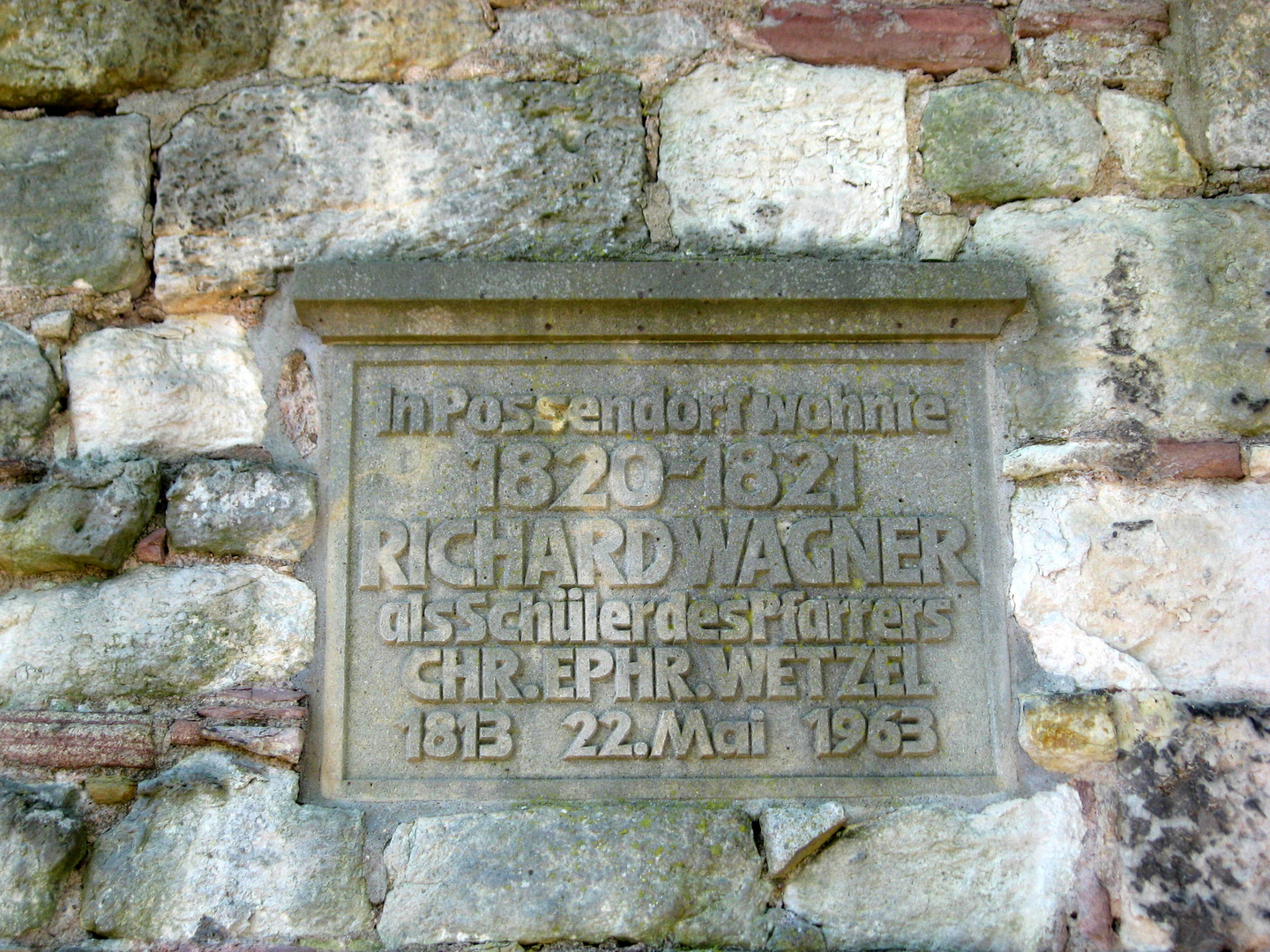 Richard Wagner 1820-21 in Possendorf, Graupa, Lochmühle, ...