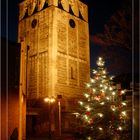 Richrather Kirchturm bei Nacht