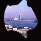 Richtung Zoobrücke, Colonia Hochhaus vom Vierungsturm aus fotografiert