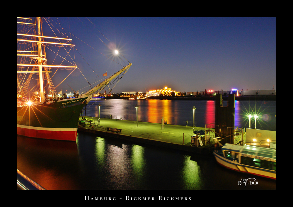 Rickmer Rickmers am Abend