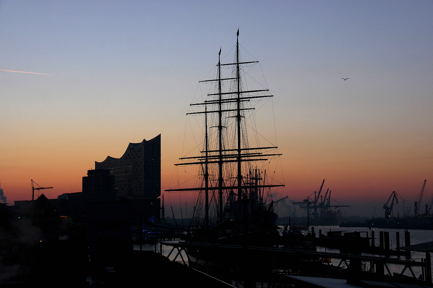 Rickmer Rickmers am frühen Morgen