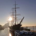 Rickmer Rickmers mit Morgensonne