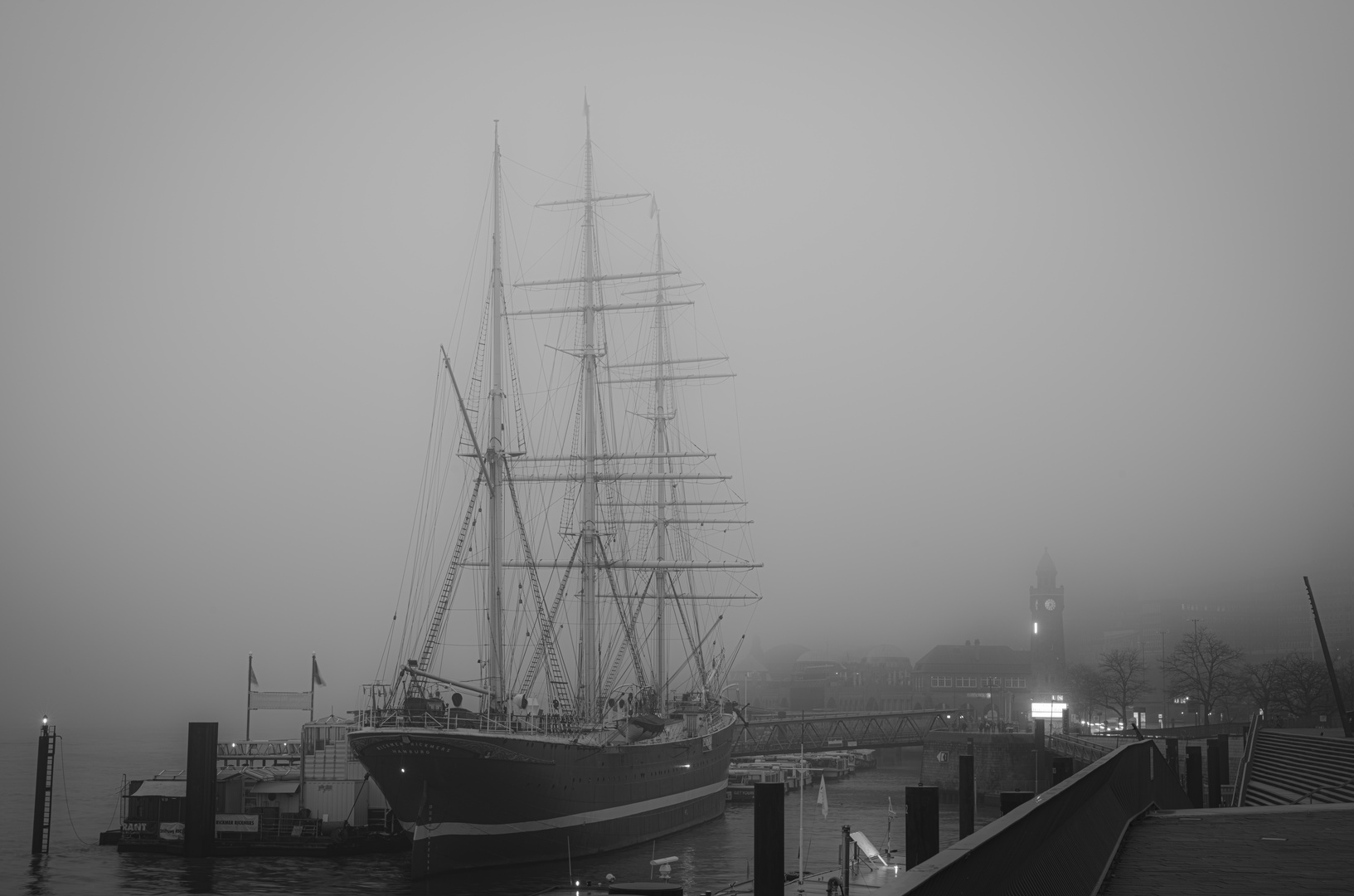 Rickmer Rickmers, morgens im Nebel