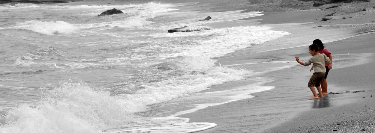 Ricochets à la plage