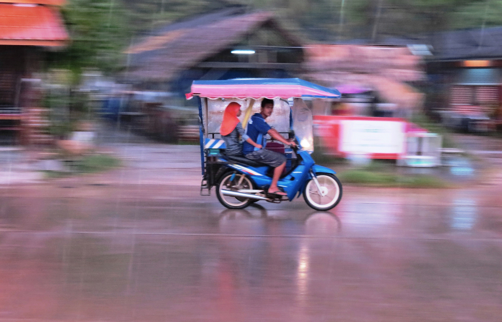 Riding in the rain