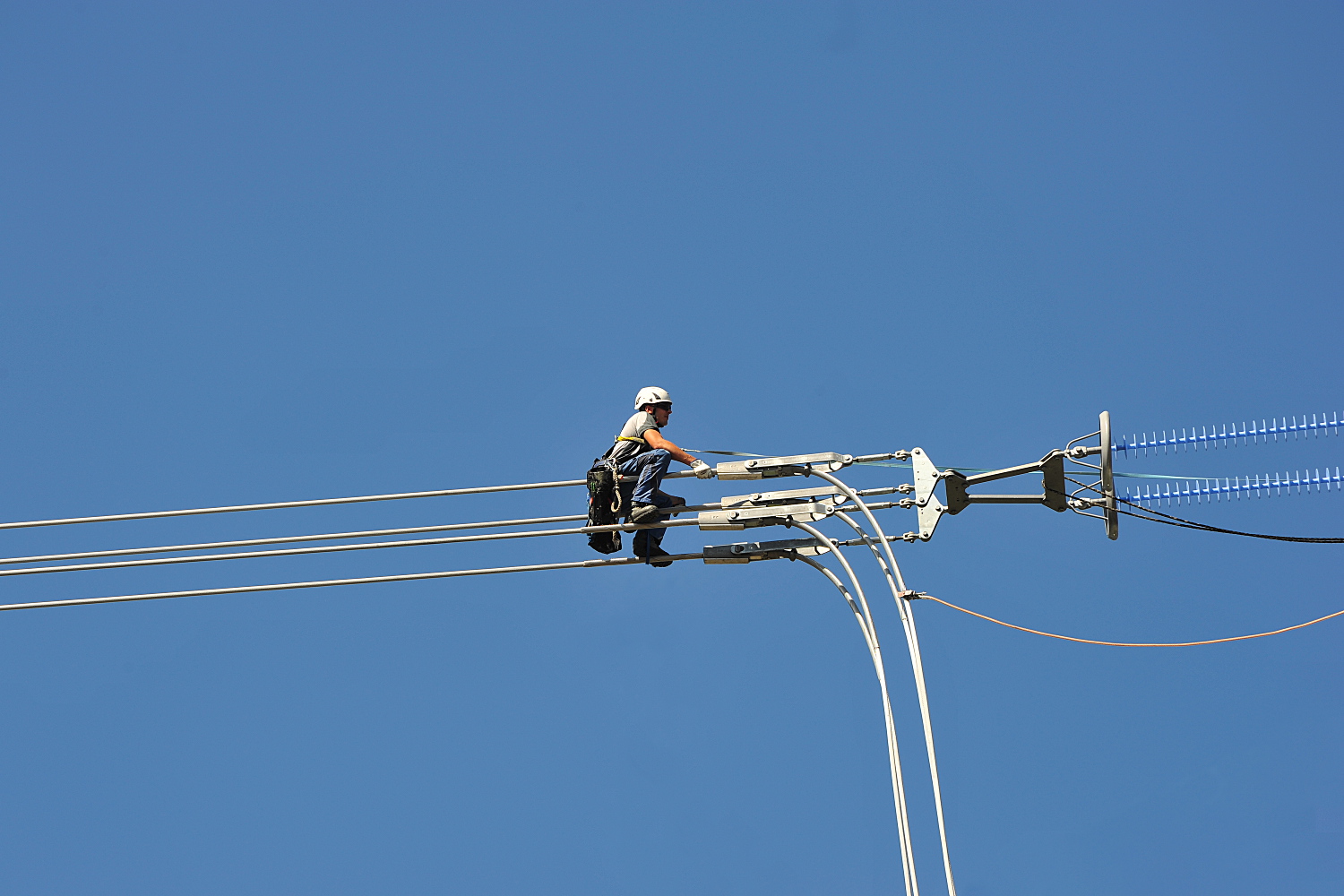 riding on the wire