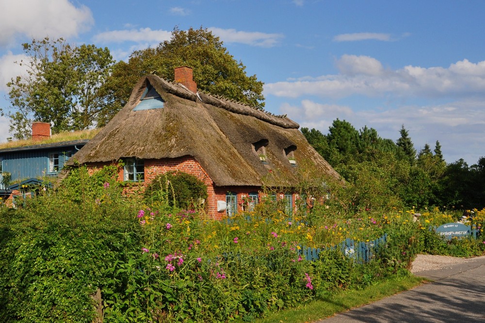 Riedgedecktes Haus in Schleswig Holstein