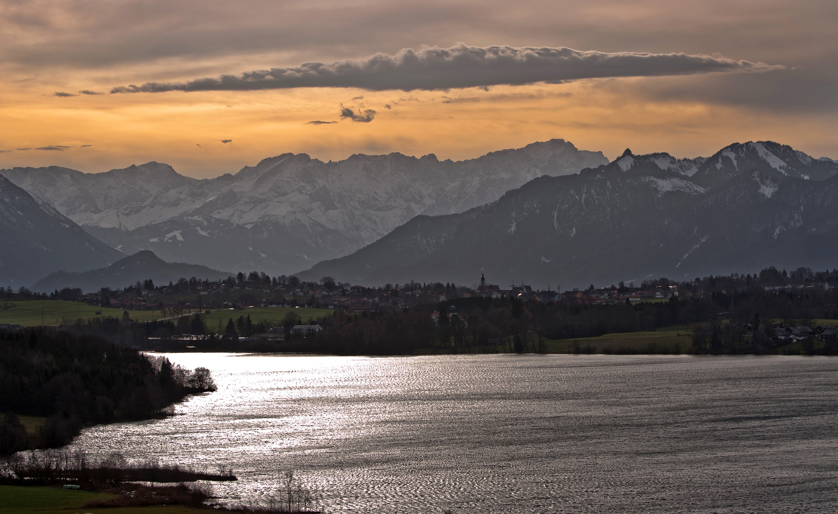 Riegsee, Murnau und das Zugspitzmassiv