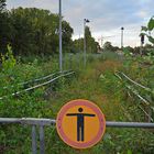 Rien ne va plus - Verwildertes Ende eines Bahnsteigs am Bf Sande (Kr. Friesland)