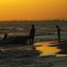 Rientro dal mare al tramonto