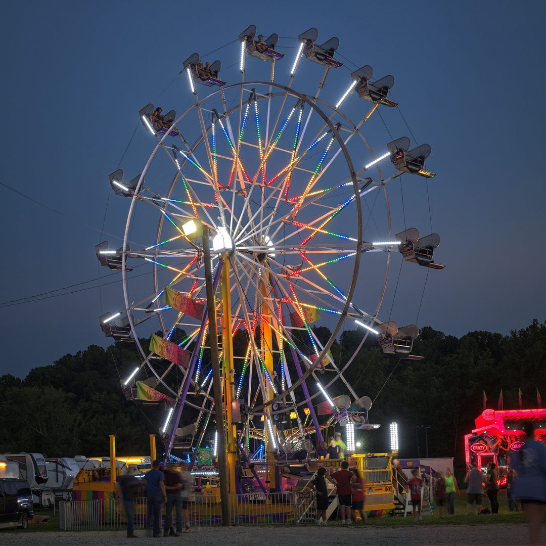 Riesenrad am Abend