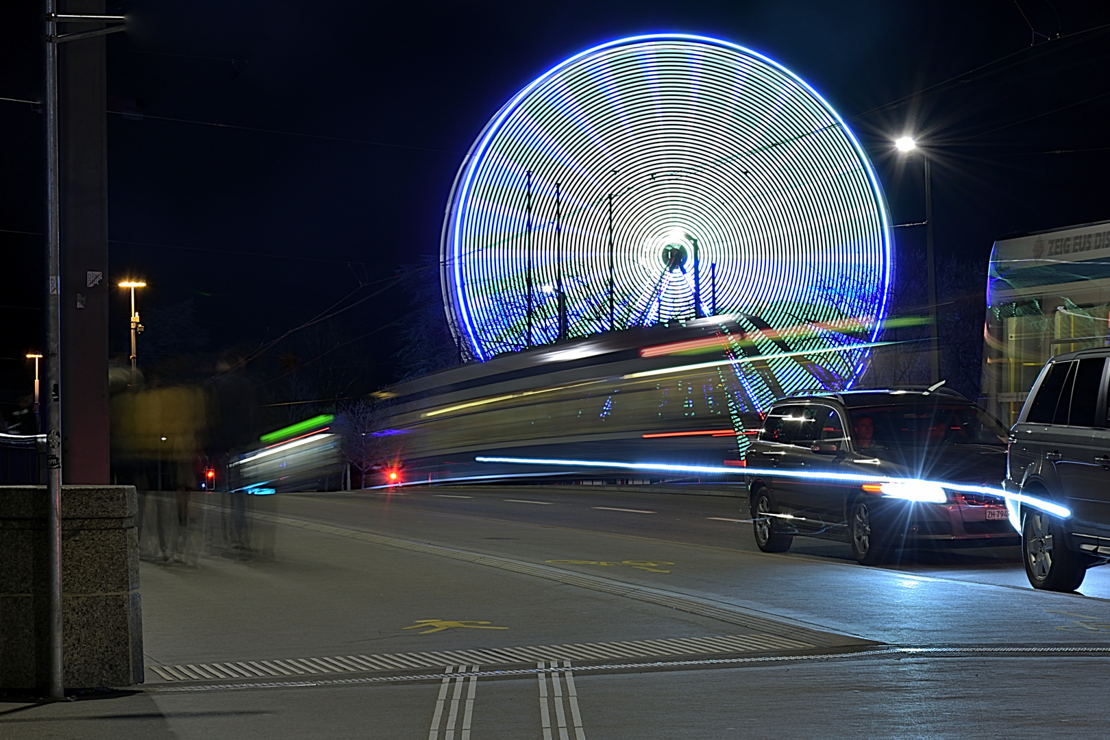 Riesenrad auf dem Bürkliplatz