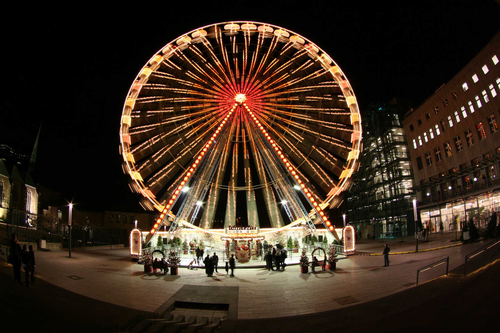 Riesenrad auf dem Weihnachtsmarkt Essen