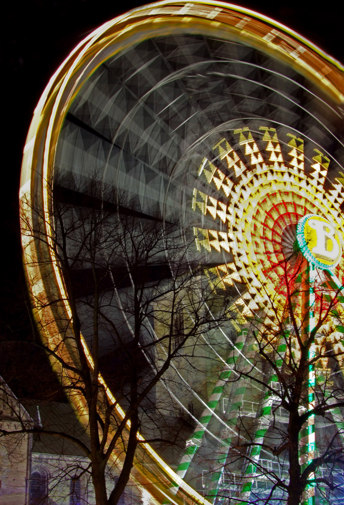 Riesenrad bei Nacht