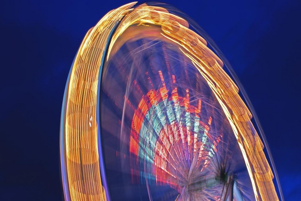 Riesenrad bei Nacht