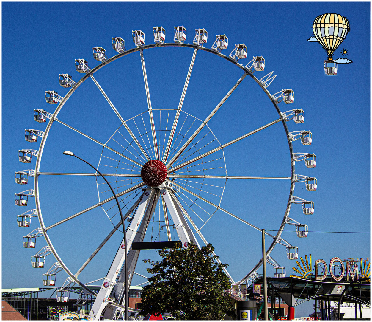 Riesenrad, eine Gondel fehlte ...