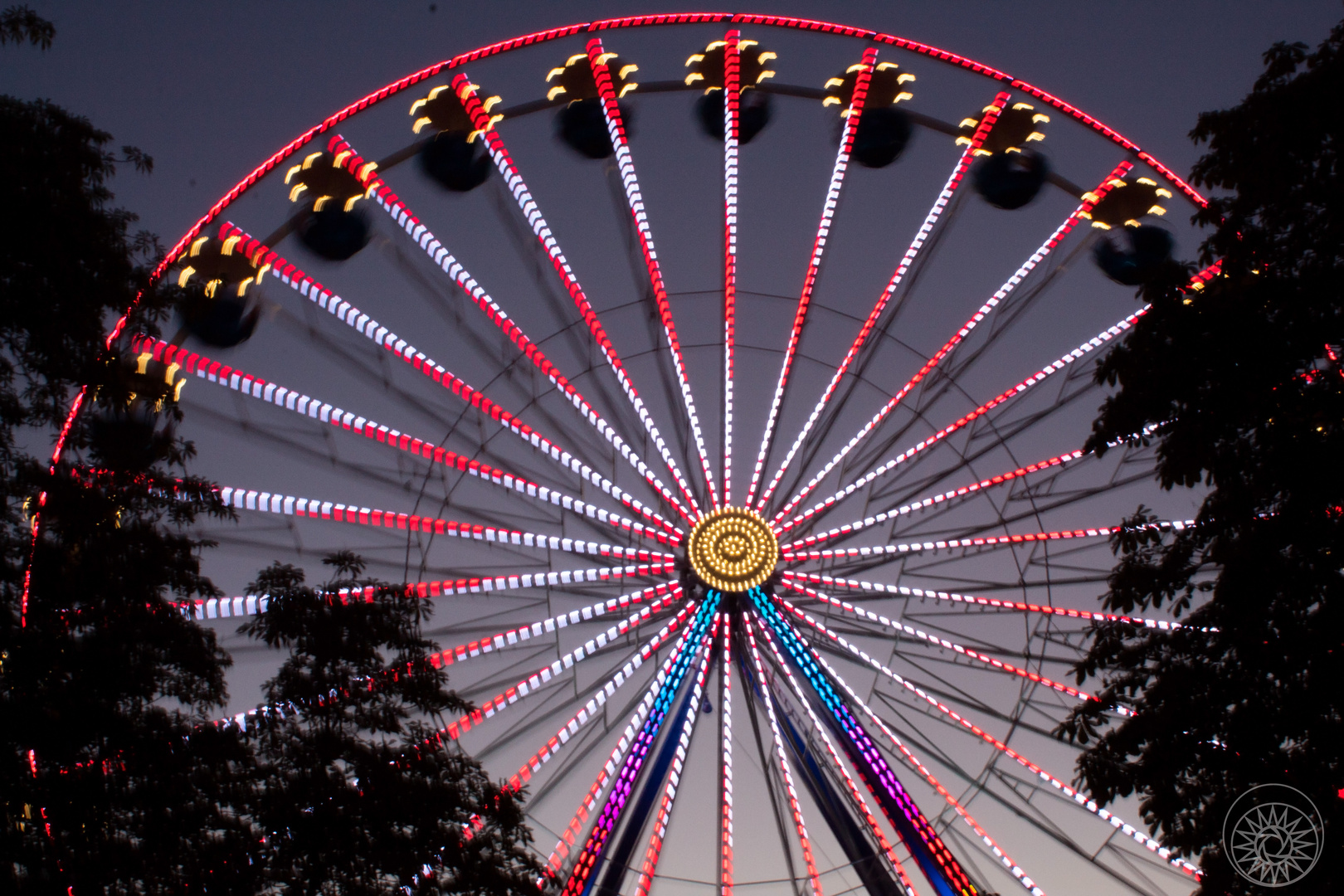 Riesenrad im Abendlicht