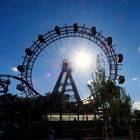 Riesenrad im Gegenlicht