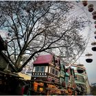 Riesenrad im Weihnachtsmarkt