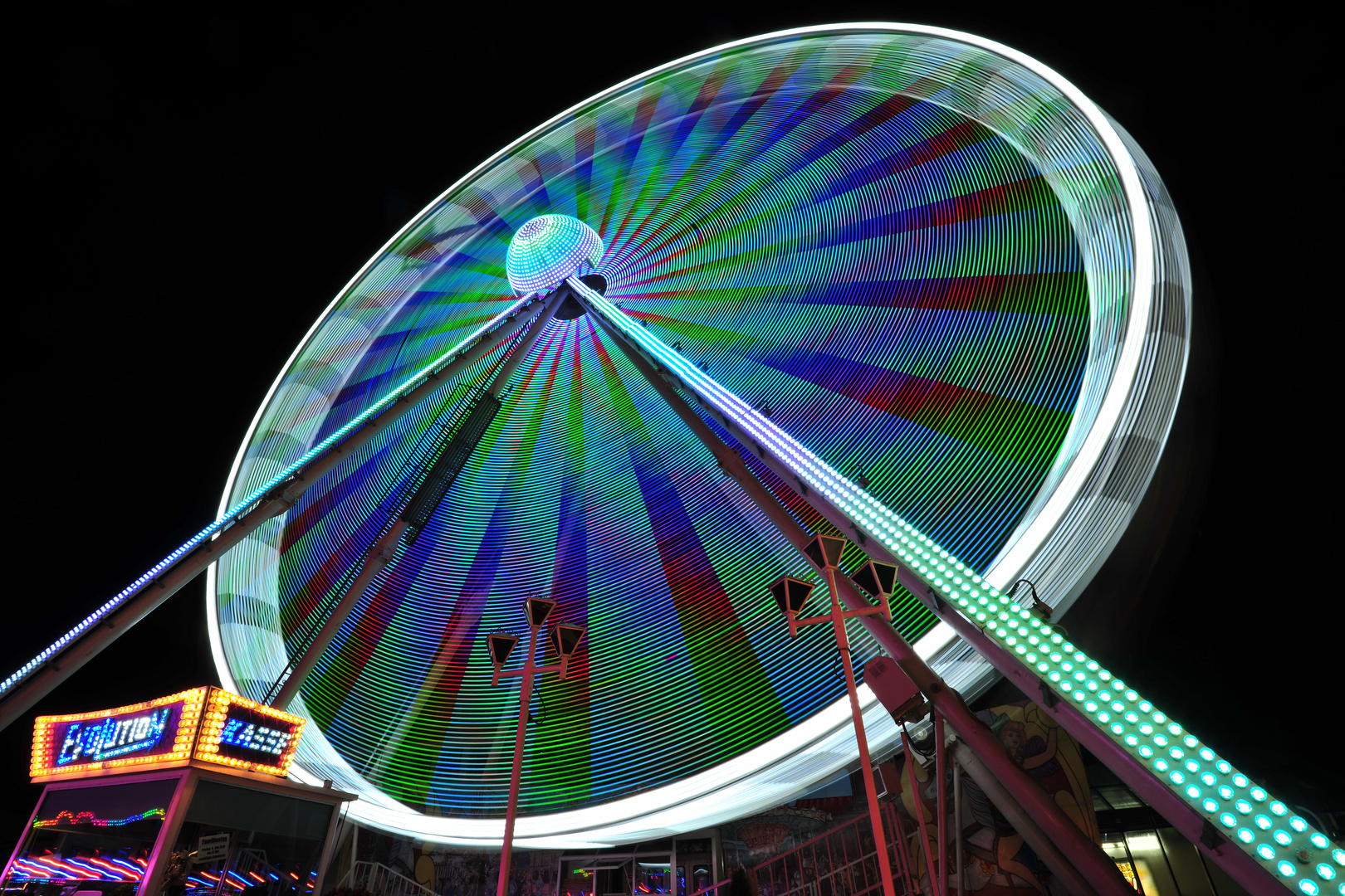 Riesenrad in Bewegung 