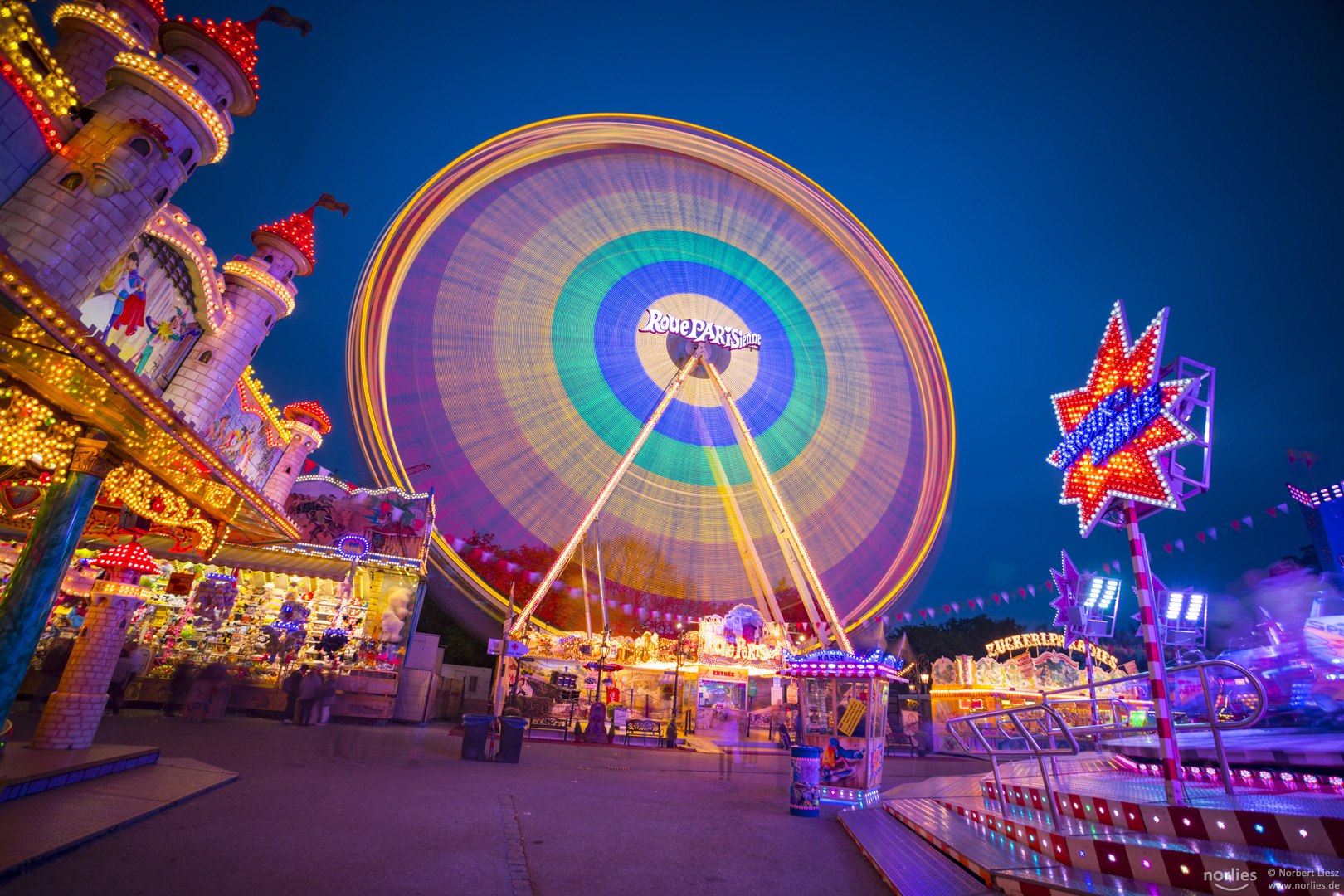 Riesenrad in Bewegung