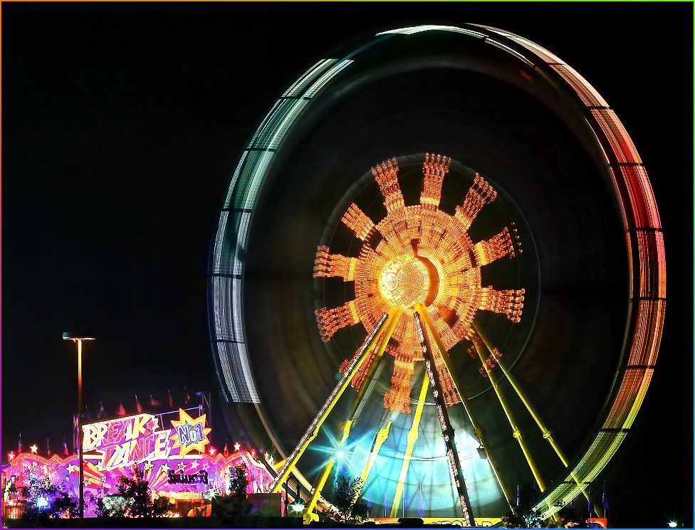 Riesenrad in Bewegung