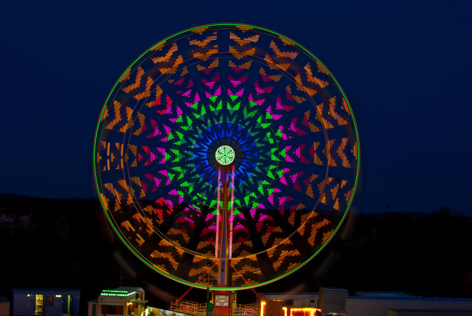 Riesenrad in Bewegung